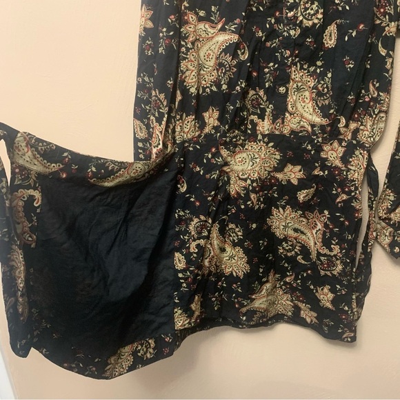 Sezane Capri Mini Dress Black Multi Paisley Size 34 Size US 2 - Picture 11 of 16